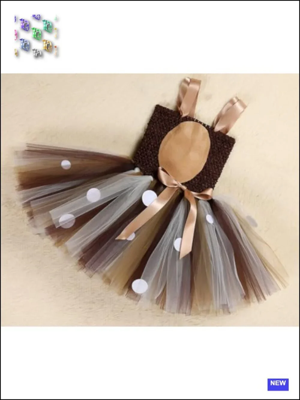 Kids Halloween Reindeer Tutu Costume Dress with Headband
